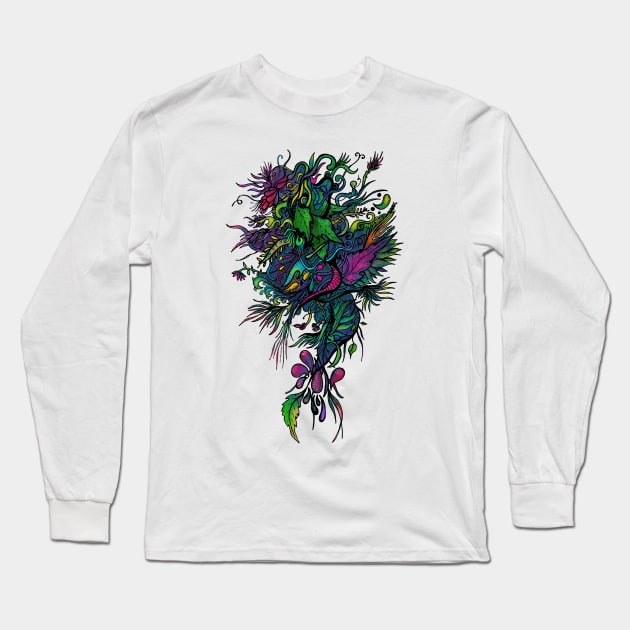 Blooming Doodle Art Long Sleeve T-Shirt by omergul